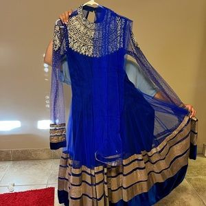 Blue Anarkali suit